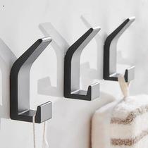 Punch-free clothes hook Mighty Viscose Kitchenette wall-mounted bearing wall Wall Adhesive Hook Coat Without Mark in Space Aluminum metal hook