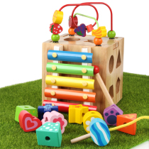 Multi-functional Eight-sided Bead Beads string Everest Treasure Chest development Puzzle Force Children boys and boys 1-3-6-year-old toy