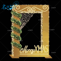 Name sample beauty Chen Christmas Festival decoration shopping mall DP point square photo interactive wrought iron lighting photo frame
