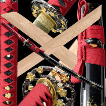 Japan Samurai Blade Wood-edged Wood Edged Wood With Sheath Practice East Ocean Warrior Blade Cos Props Not To Be Edged