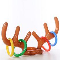 pvc environmental ring throwing inflatable antlers Christmas antler head cap pick up game props Annual Meeting game