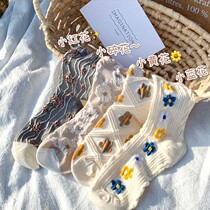 Yuezi socks postpartum autumn and winter October maternal windproof womens middle tube ins tide day Yuesheng stockings