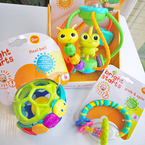 brightstarts newborn rattle gift baby pacifying Bell toy with frog safety mirror ball