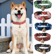 (Rui Chai Jia Tang grass pattern collar)Japanese dog collar Shiba Inu Corgi pet small dog collar collar