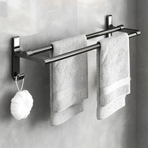 No punching towel rack toilet towel rack hook bathroom hanger toilet towel rod hanging pole wall hanging shelf