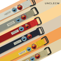 Student Belt Girls Cool Ins Craze Personality Men Han Strap Woman Brief About 100 Hitch South Korea Canvas Pants Bicyclo Button