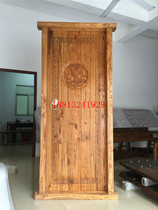 Chinese style solid wood bedroom door antique household single door indoor wooden door courtyard door homestay single door tea house door