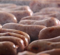 Taiwan volcanic stone grilled intestines hot dogs sausages pure meat intestines large grilled intestines commercial desktop authentic intestines 200