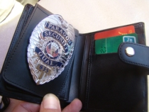 Metal Badge Bag Leather Bag Card Bag Document Clip Leather Clip Without Chapters