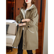 Clothing Music Europe Stand Great Code New Lianhood Coloured Wind Coat Jacket Loose Fat Sister Women Dress 2022 Spring Clothing