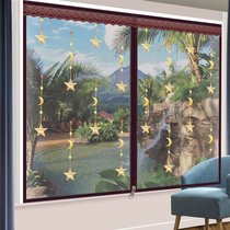 Window anti-mosquito screen screen self-installed sand window screen household door curtain self-adhesive Velcro magnetic suction anti-fly ventilation window stickers