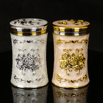 European toothpick box creative toothpick barrel Restaurant Hotel KTV living room coffee table toothpick bottle toothpick jar toothpick cylinder