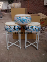 Chinese style blue and white porcelain drum dragon drum stage performance drum drum drum drum cowhide drum cowhide drum dual-purpose cowhide drum