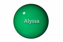 Alyssa adult standard 18cm art gymnastics ball-fluorescent green size color selection is not returned