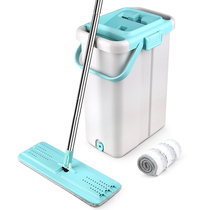 Beautiful Yayi brush no hand wash flat mop floor mop bucket household mop Large Wash Brush second generation squeeze water drag