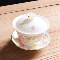 Jingdezhen anti-hot pure handmade single small Bowl kung fu tea Thin tire tea bowl set Tea Bowl set Tea Cup Cup Cup Cup single tea cup