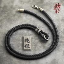 Pendant hanging rope male hand woven hanging neck upscale high stock short piece jade pendant rope minimalist gold pure silver necklace rope