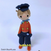 Handmade DIY crochet doll 82 Dutch boy Electronic tute tutorial cute doll small paparazzi popularity new