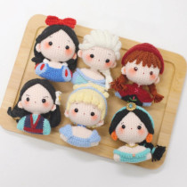 Handmade DIY crochet wool doll 540 six princess brooch Chinese electronic illustration tutorial Doll Gift New