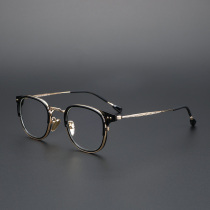 Box harbor wind glasses frame can be equipped with myopia personality retro glasses frame male gold carved glasses female Tide people Literature and Art