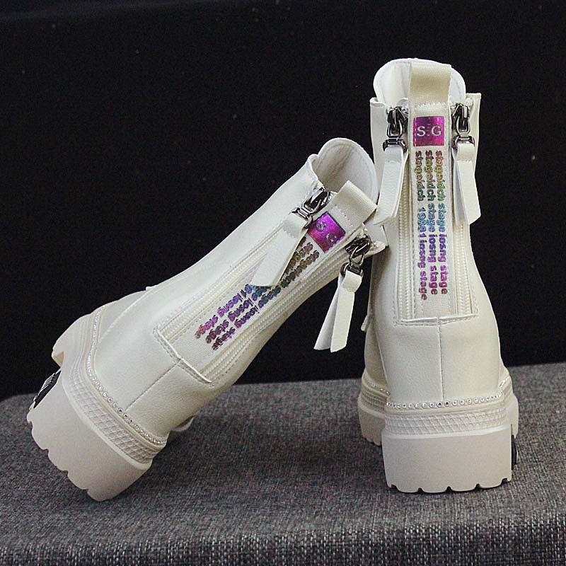 Fall 2020 Martin Boots womens inner 10cm casual shoe net red tide card after zip short boots trend womens boots