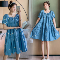 Foreign Trade Discount Mall Special Cabinet Withdrawal Cabinet Cut Mark Womens Clothing Tailstock Clear Cabin Pregnant Woman Design Sensation Small Crowd Easy Tandem Dress