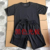 Male 3543 black solid color board physical training suit quick-drying round shirt sports casual T-shirt