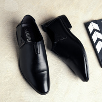 A pedal hair stylist leather shoes men British Korean version of the lazy man pointed trend breathable business casual mens shoes