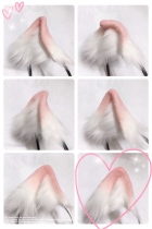 Three-tailed tree August B female cooperation pink cat cat ear kc headband hairclip lolita