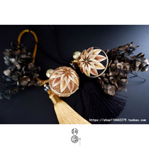 Golden hand ball diy material bag and wind car pendant bag hanging embroidery jewelry boyfriend birthday gift