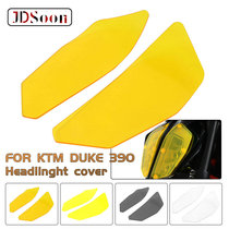 Applicable KTM DUKE390 17-18-19-20 years retrofitted headlight protection sheet front car lamp head lamp protection