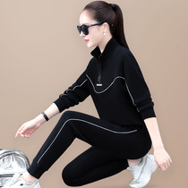 Sports Set Women Spring and Autumn 2021 New style age age slim loose fashion running casual sweater two-piece set