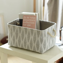 Thick storage box storage box wardrobe finishing basket underwear basket underwear basket foldable fabric desktop snack storage box