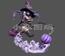 D000437 Mona Mona Halloween 3D printed model STL figure high-precision material file