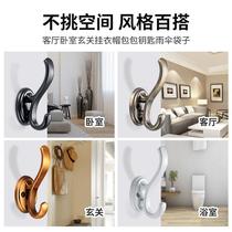 Entrance Door Shoe Closet Wardrobe Clothing Hook Wall-mounted Wall Metal Clothing Cap Hook hook Xuanguan Single free of punch