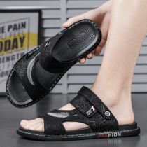 National Tide Resilience Sandals Mens Summer 2022 New Anti-Slip Wear and beach Dual-purpose exterior wearing Casual Cool Slippers