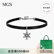 MGS Mangu Silver 2022 Drifting Snow Series Choker Collar Chain Snowflake Necklace Necklace Female Ins Gift