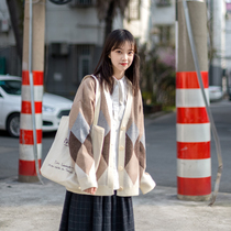 Ye Ye Lazy Wind Ringer Knitted Cardigan Jacket Womens Autumn 2021 Free Japanese Gentle Sweater