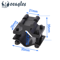 Universal 21mm 20mm rail butterfly clip converter heightening bracket Outdoor bright flashlight clip accessories