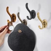 Nordic Black Metal Hook Single Hook Shoe Cabinet Hanging Clothes Hook Single Clothes Wall-mounted Wall Wardrobe Perforated Hood Hook