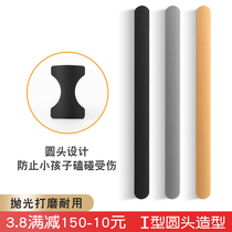 Wardrobe door Long handle T type round head cupboard cabinet drawers handle black modern minimalist light and luxurious golden handle