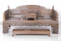 Chicken winged Wood Arhan bed mahogany dragon and phoenix Chengxiang bed solid wood Luohan bed Kang bed lion Arhan bed collapse