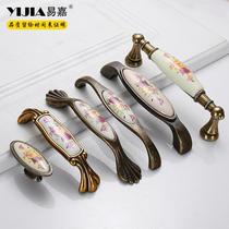 European vintage old hand hand in hand cabinet wardrobe wine cabinet door closet wall cabinet ceramic wardrobe cabinet small handle