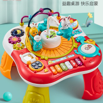 Childrens multi-function game table Early education puzzle learning table 6 months baby 1-3 years old piano music girl toy