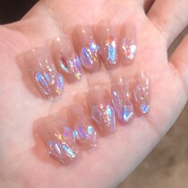 (A basket of wow) Aurora diamond nail art custom nail wear 25-23-21