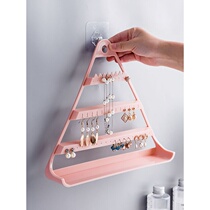 ins earring rack free punch hanging wall girl heart ear jewelry display rack home commercial necklace ring storage rack