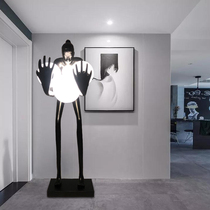 Living room floor lamp Villa creative personality art humanoid Hall lobby bar Model Room sculpture standing lamp floor lamp