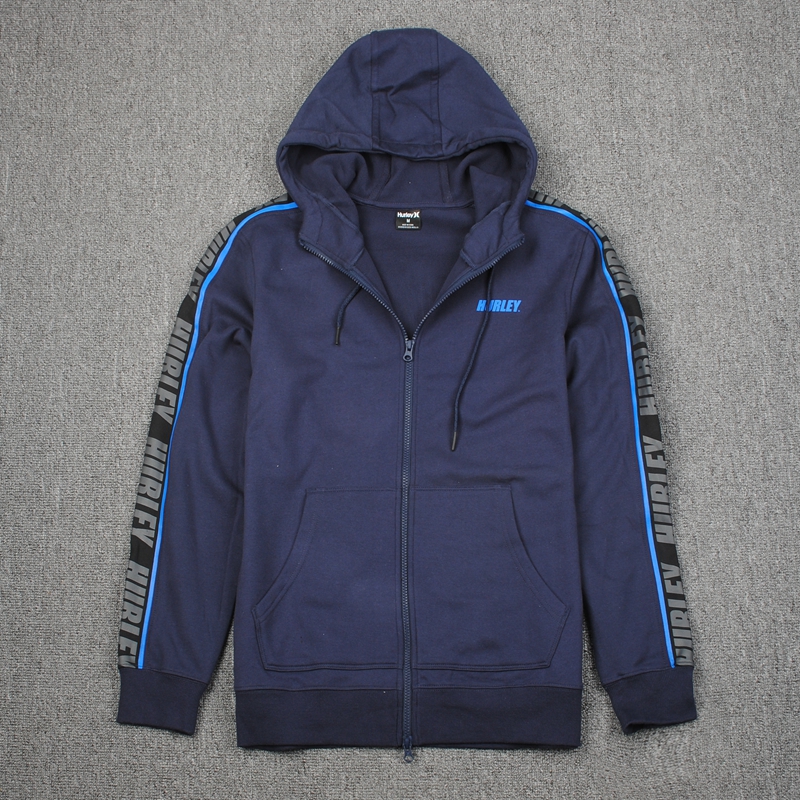 Double open zipper autumn foreign trade mens quick dry training clothes casual hooded sports shirt cardigan jacket increased size