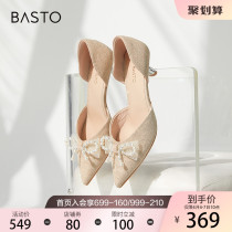 Thyme 2022 summer new fashion butterfly knot fairy wind pointed fine heel high heel sandal sandal TNP01BK2