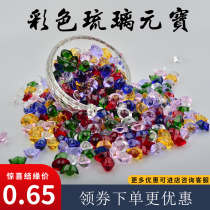Colored glazed yuan gems for seven gems of small silver for Manza 50g